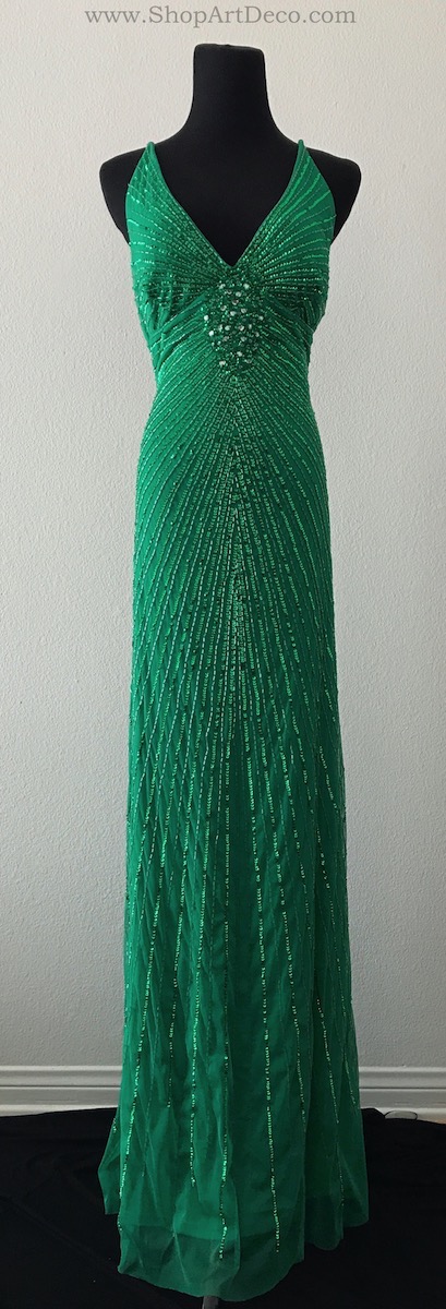 adrianna papell emerald green dress