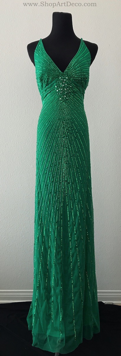 adrianna papell emerald green
