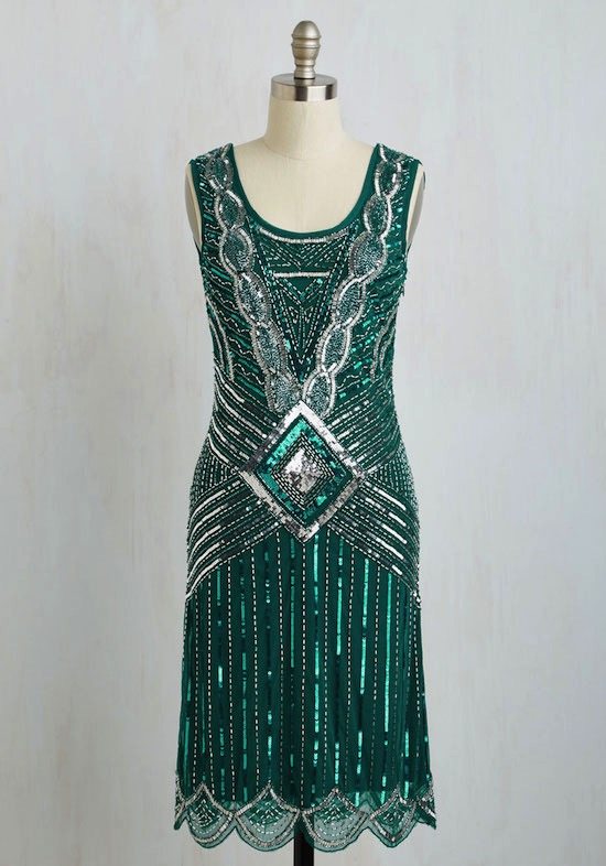 Emerald Green Flapper Dress | Deco Shop
