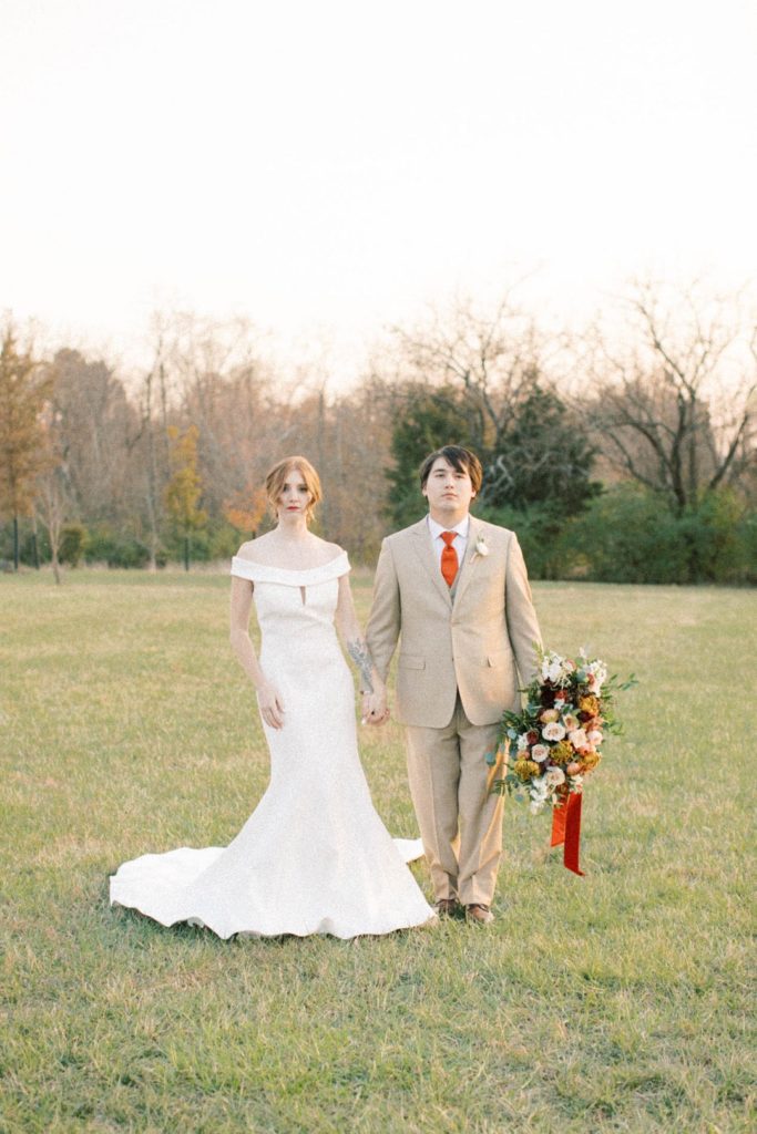 Farmhouse Field Outdoor Autumn Wedding