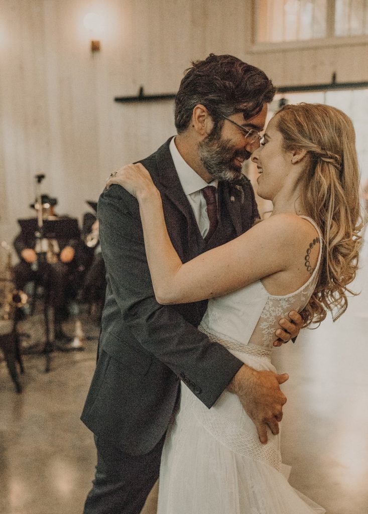 First Dance at Elegant Vintage Barn Wedding