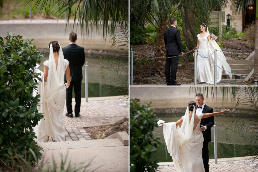 First Look | 1920s Vintage Inspired Florida Wedding