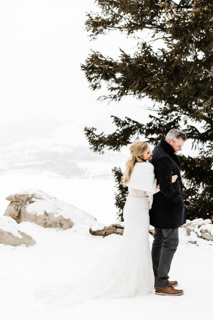 First Look Winter Wonderland Elopement