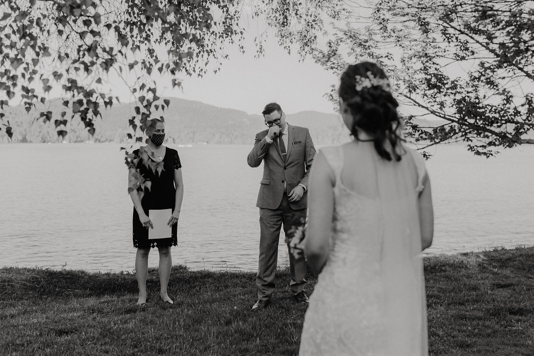 First Look Lake Placid Elopement