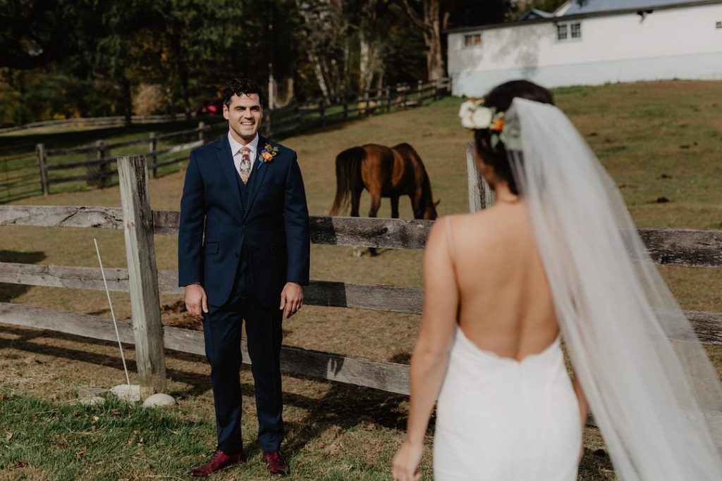 First Look Farm Wedding