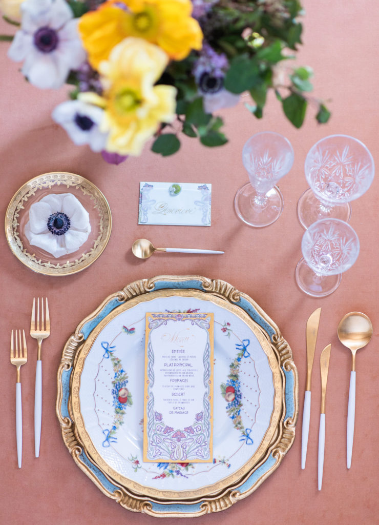 Floral Art Nouveau Place Setting