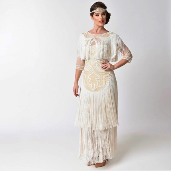 Fringe Flapper Wedding Dress | Gatsbylady