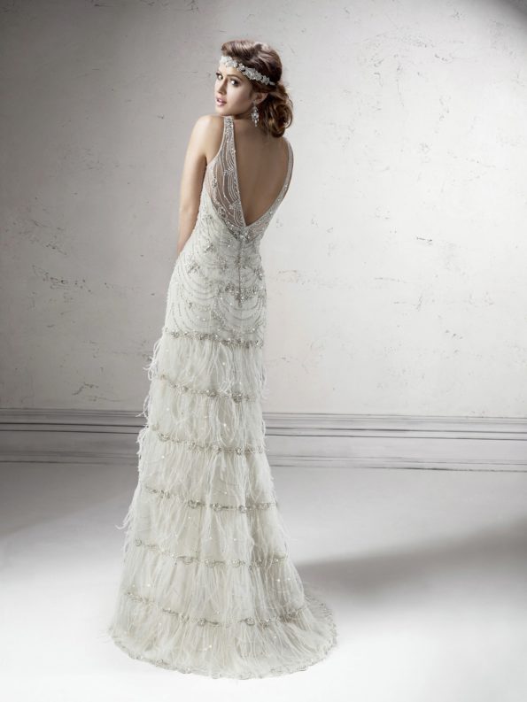 Gatsby Inspired Wedding Gown back