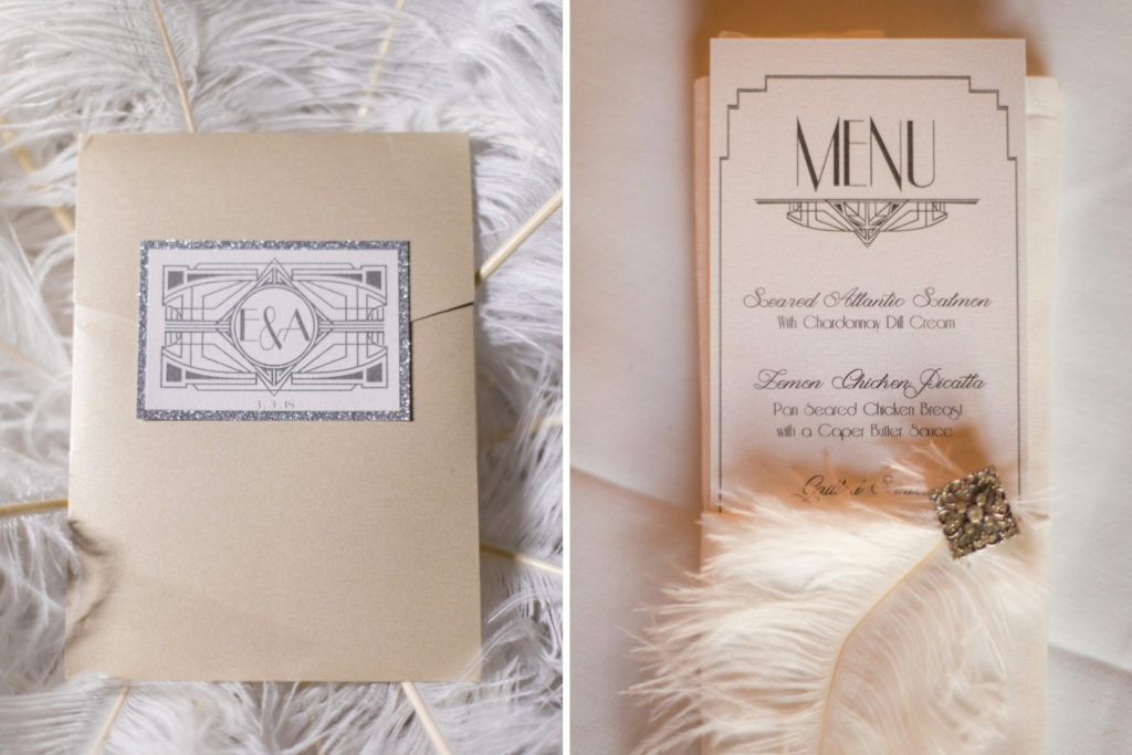 Gatsby Wedding Invitation + Menu