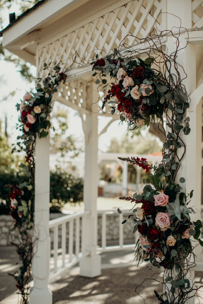 Gazebo Flowers | Vintage California Winter Wedding