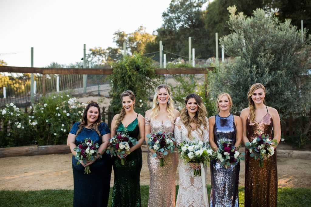 Glam Sequin Bridesmaids Dresses