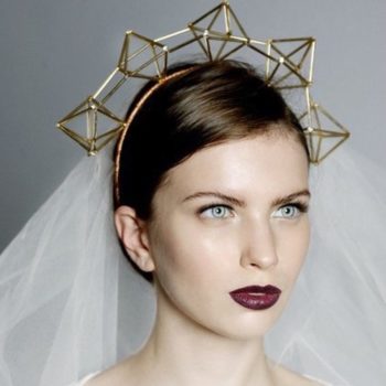 Gold Art Deco Bridal Crown