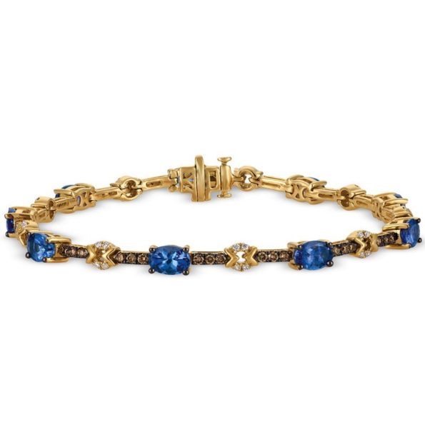 Gold Art Deco Tanzanite Bracelet