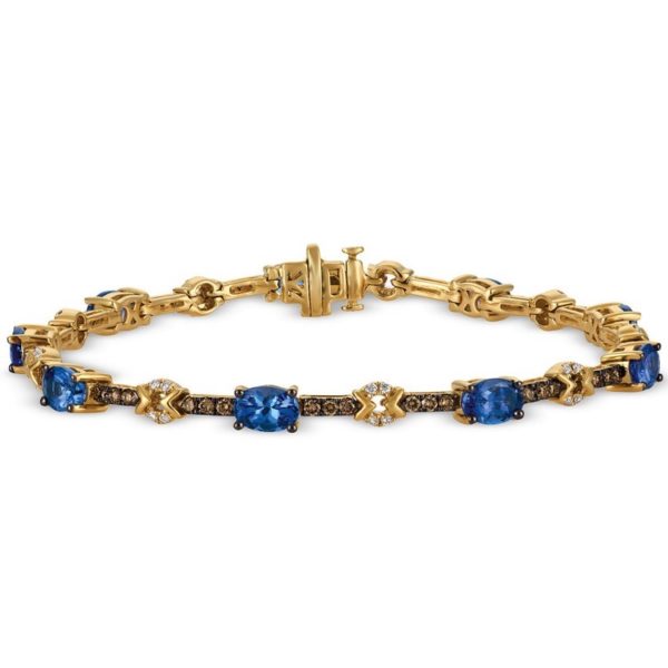 Gold Art Deco Tanzanite Bracelet