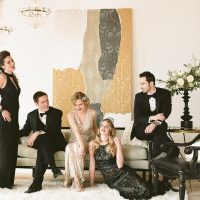 Gold and Black Art Deco Bridal Party