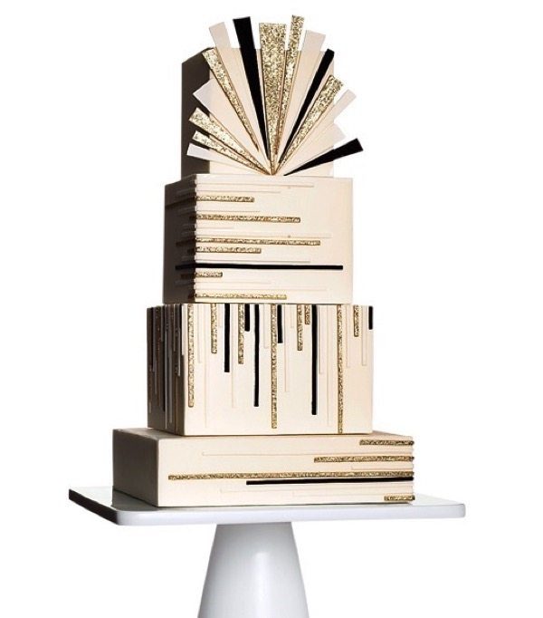 Black + Gold Art Deco Cake