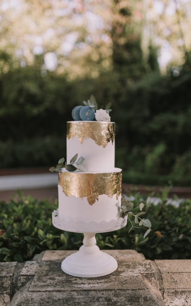 Gold Foil Vintage Cake