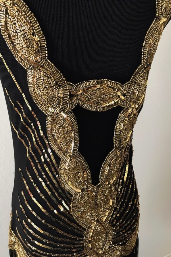 Black and Gold Gatsby Dress