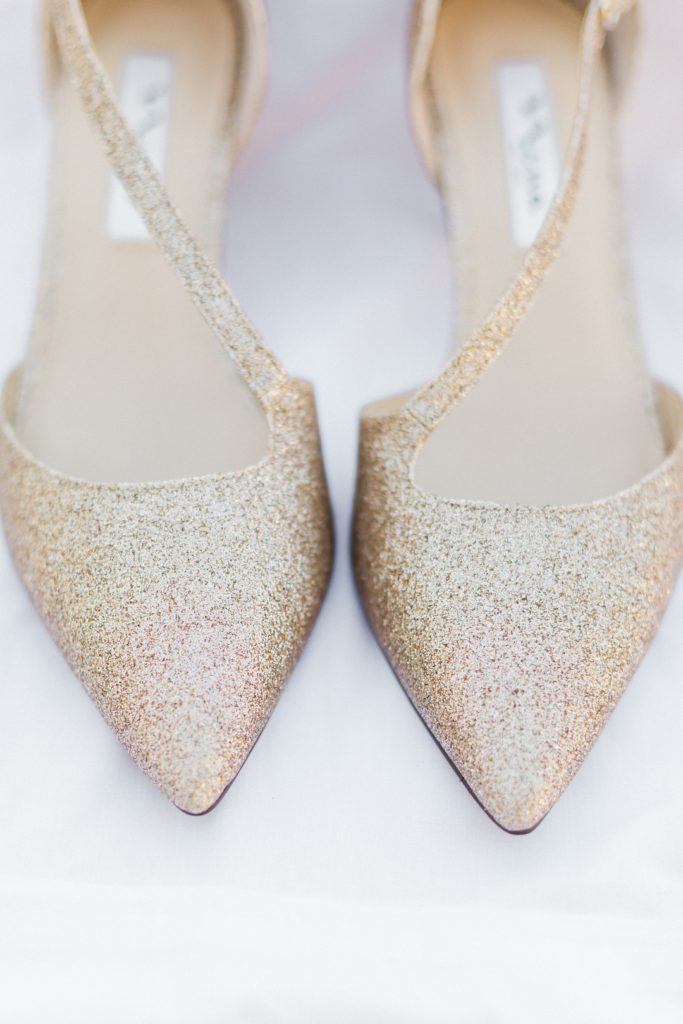 Gold Glitter Wedding Shoes