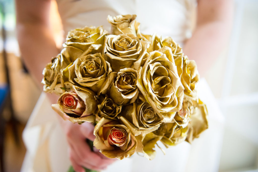 DIY Gold Paper Bouquet | Art Nouveau Wedding