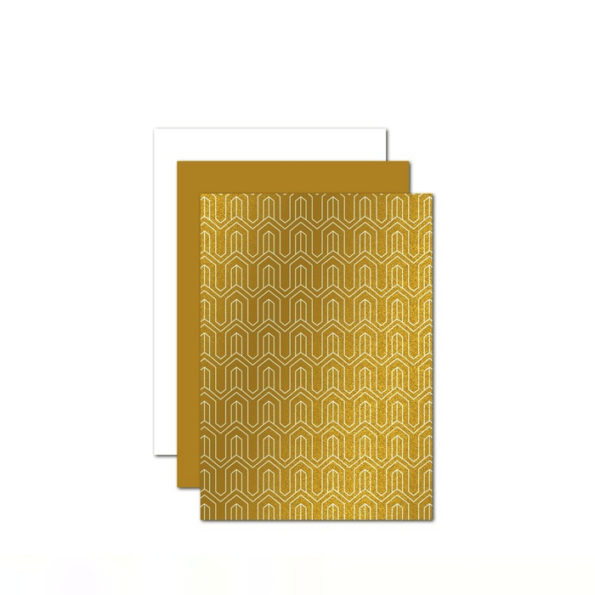 Gold Shimmer Art Deco Invitation Backing