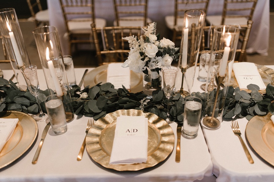 Gold Vintage Style Wedding Place Settings