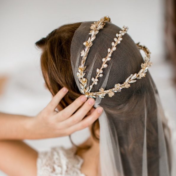 Gold Woodland Bridal Crown