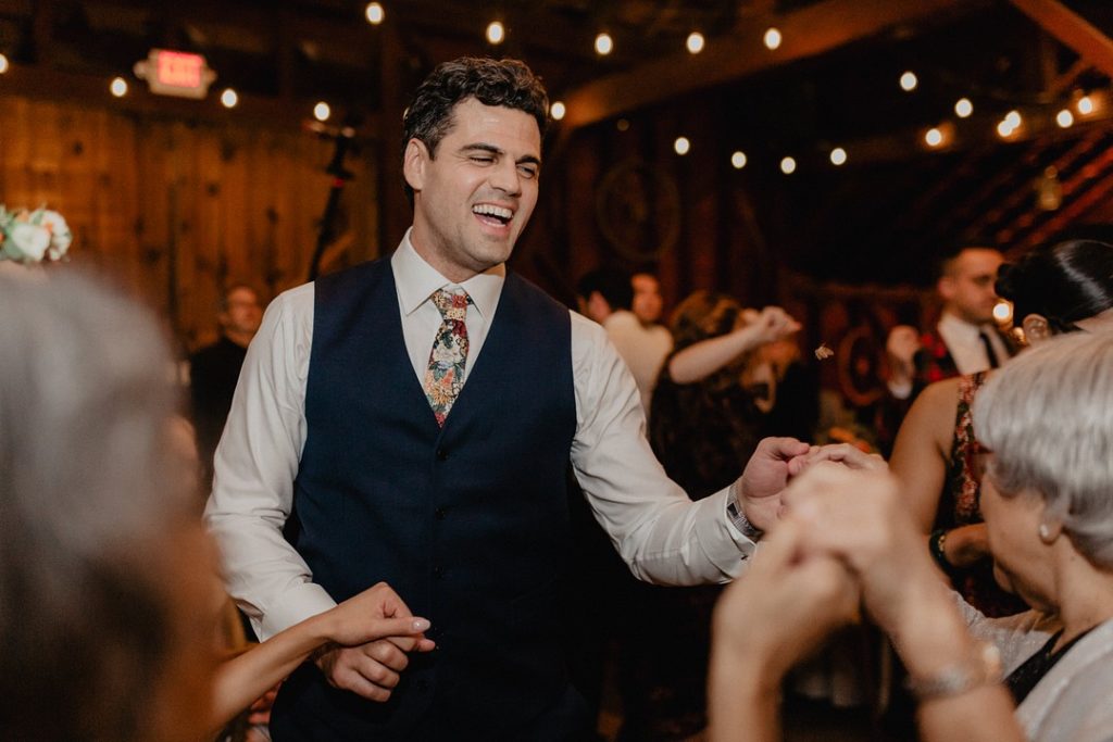 Groom Dancing | Vintage Barn Wedding