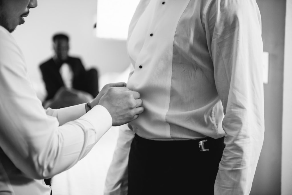 Groom Getting Ready | Modern Deco Wedding