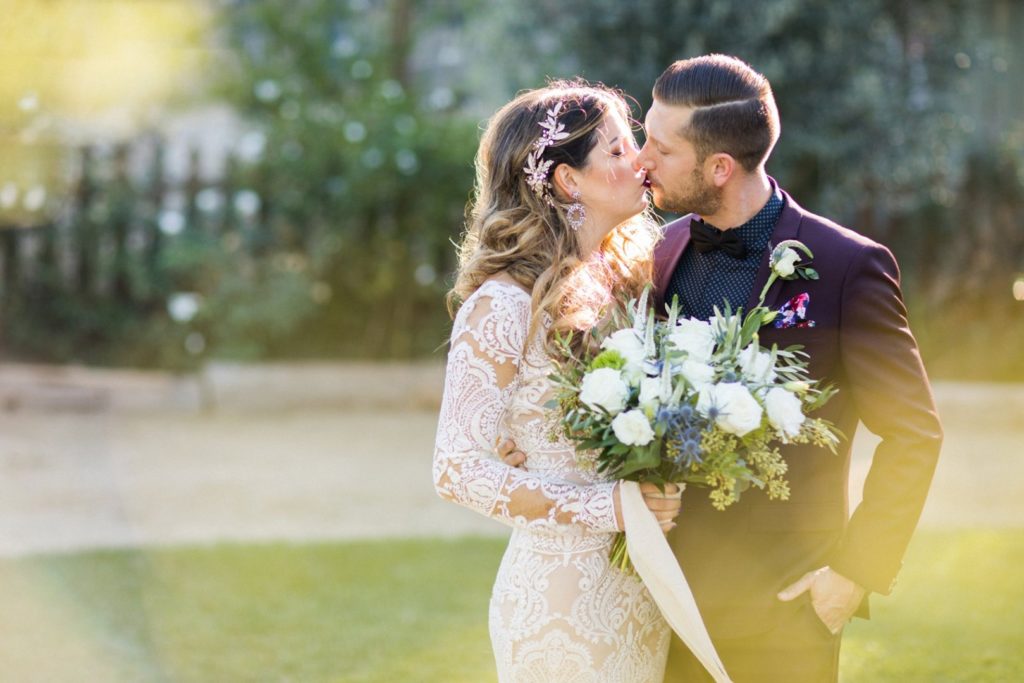 Groom Kissing Bride