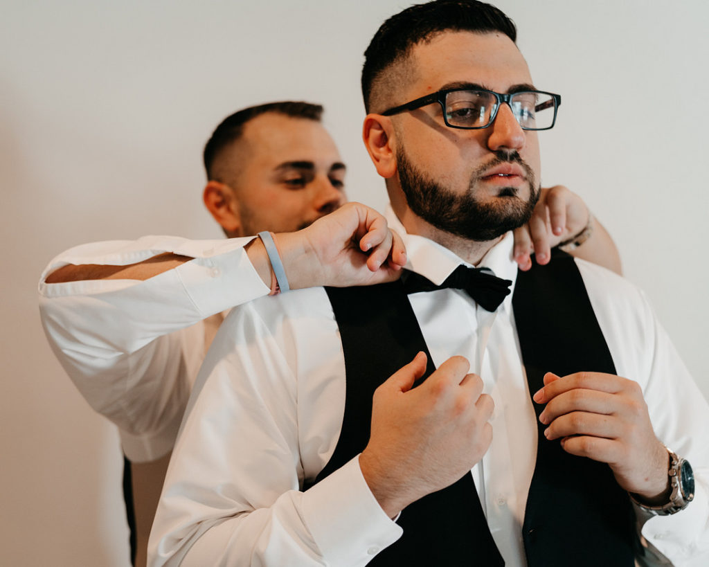 Groom Prep | Elegant Hotel Wedding