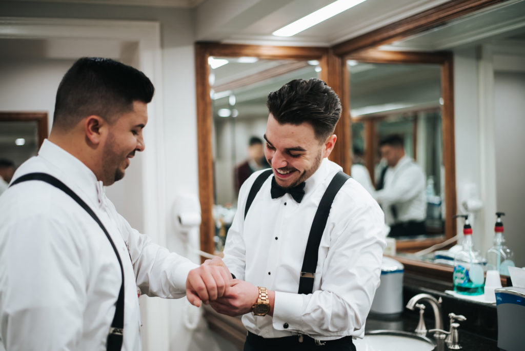 Groom Prep | Elegant Vintage Country Club Wedding