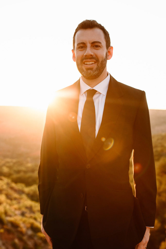 Groom Sunrise Elopement