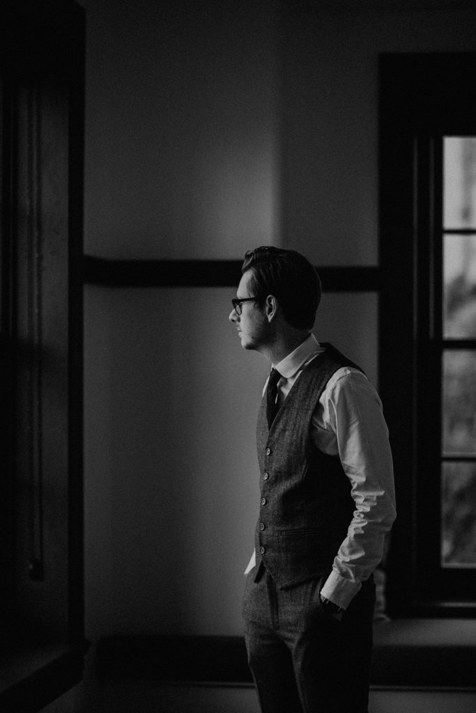 Groom in B&amp;W