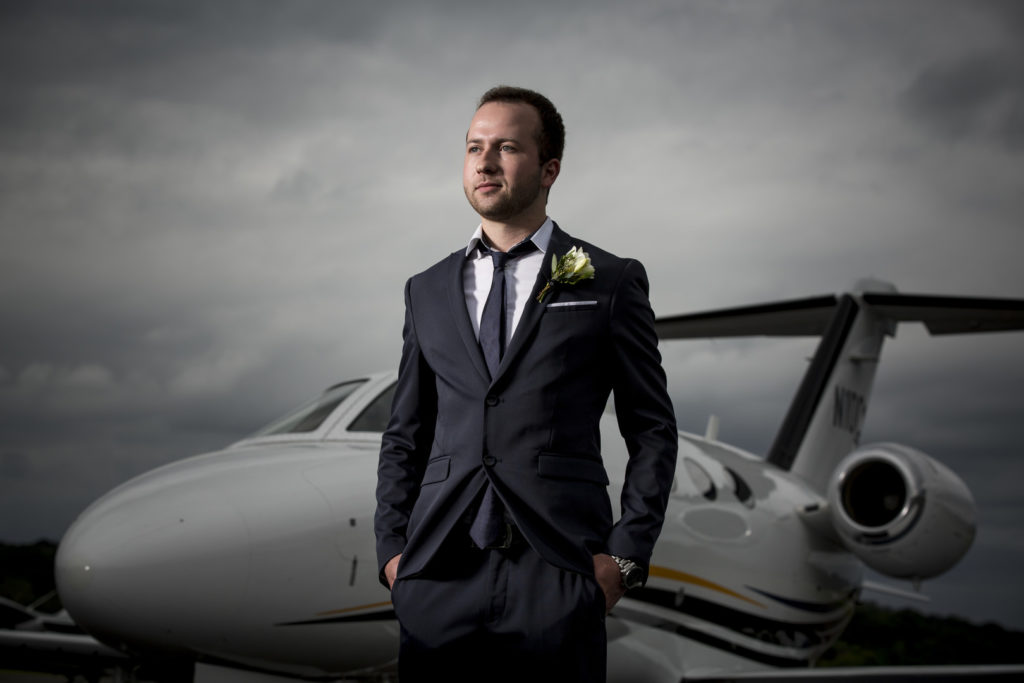 Groom | VIntage Aviation Theme Wedding