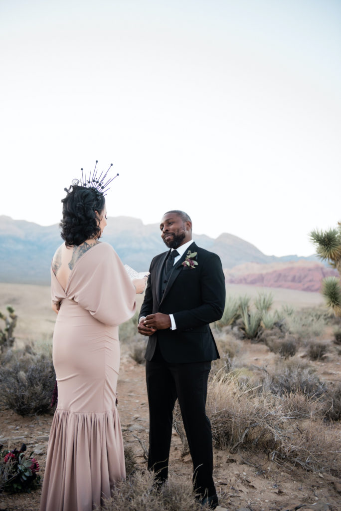 Groom Vows | Red Rock Canyon Elopement