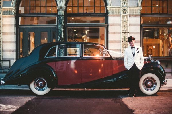 Groom in White Tuxedo