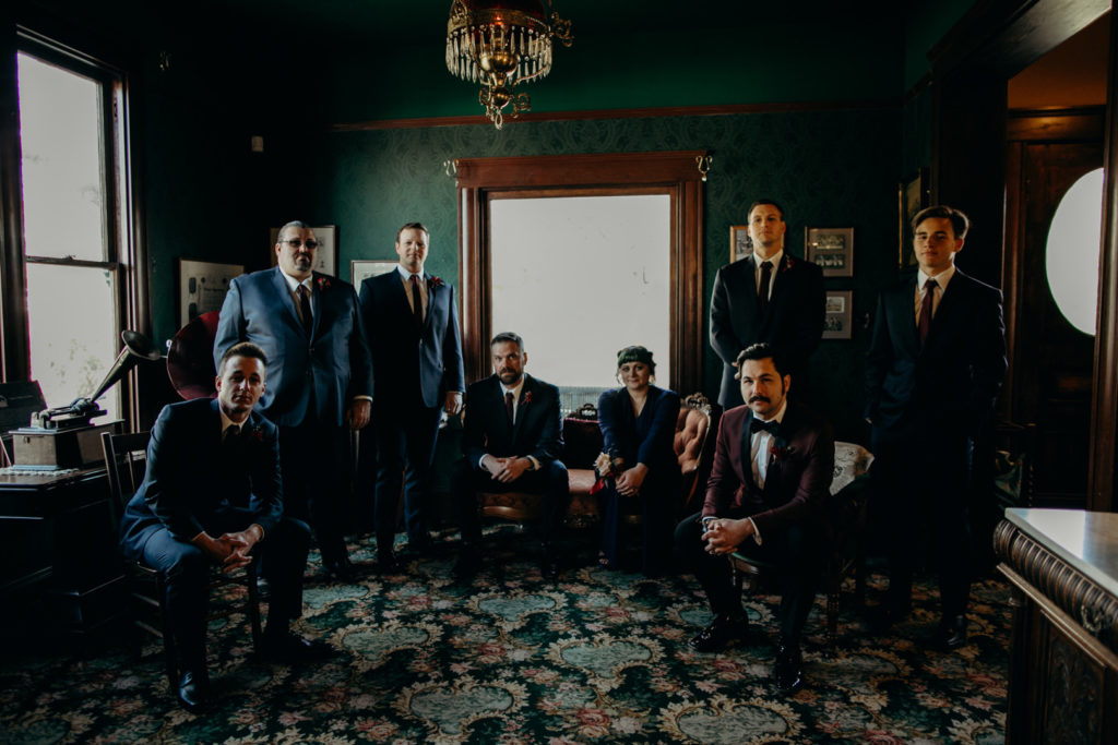 Groomsmen Vintage California Winter Wedding