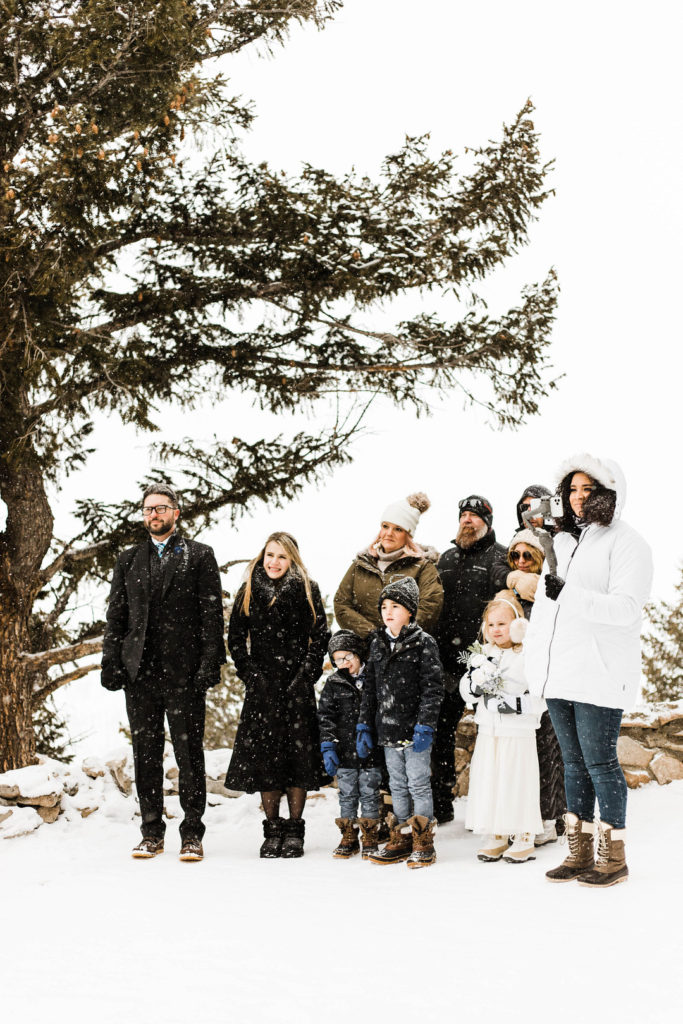 Guests Winter Wonderland Elopement