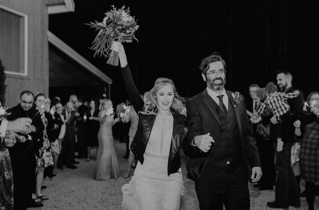 Happy Couple at Elegant Vintage Barn Wedding
