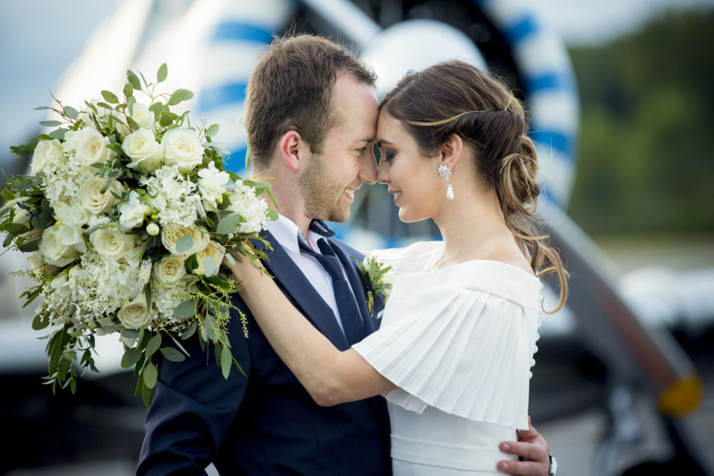 Happy Couple Vintage Aviation Theme Wedding Inspiration