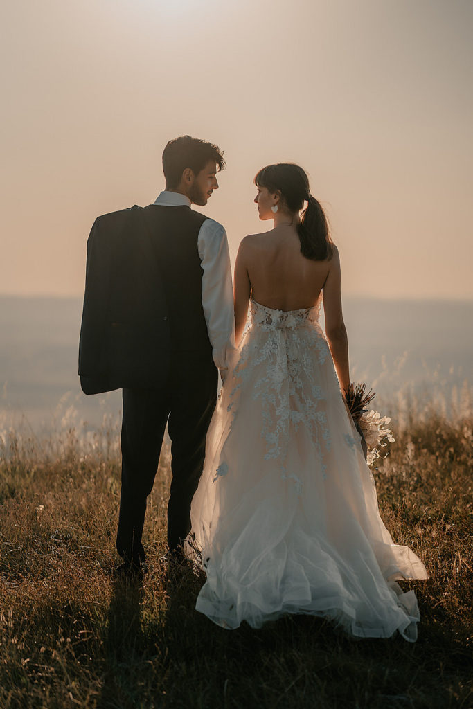 Happy Couple Vintage Tuscan Wedding