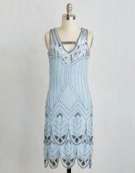 Vintage Style White Layered Tea Length Dress | Deco Shop