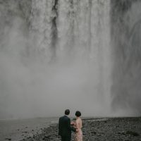 Iceland Waterfall | 1920s Style Wedding