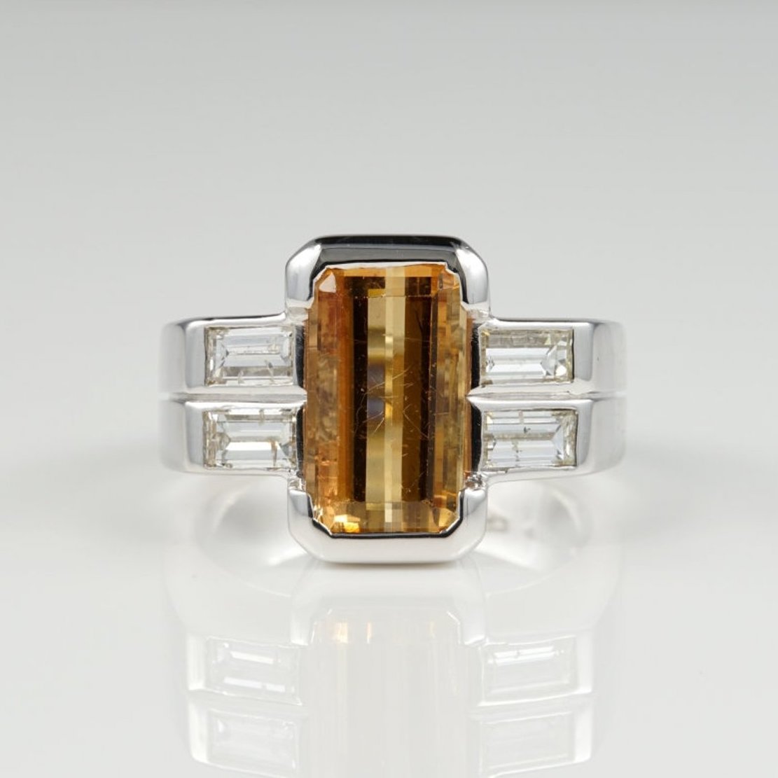 Imperial Topaz Art Deco Ring