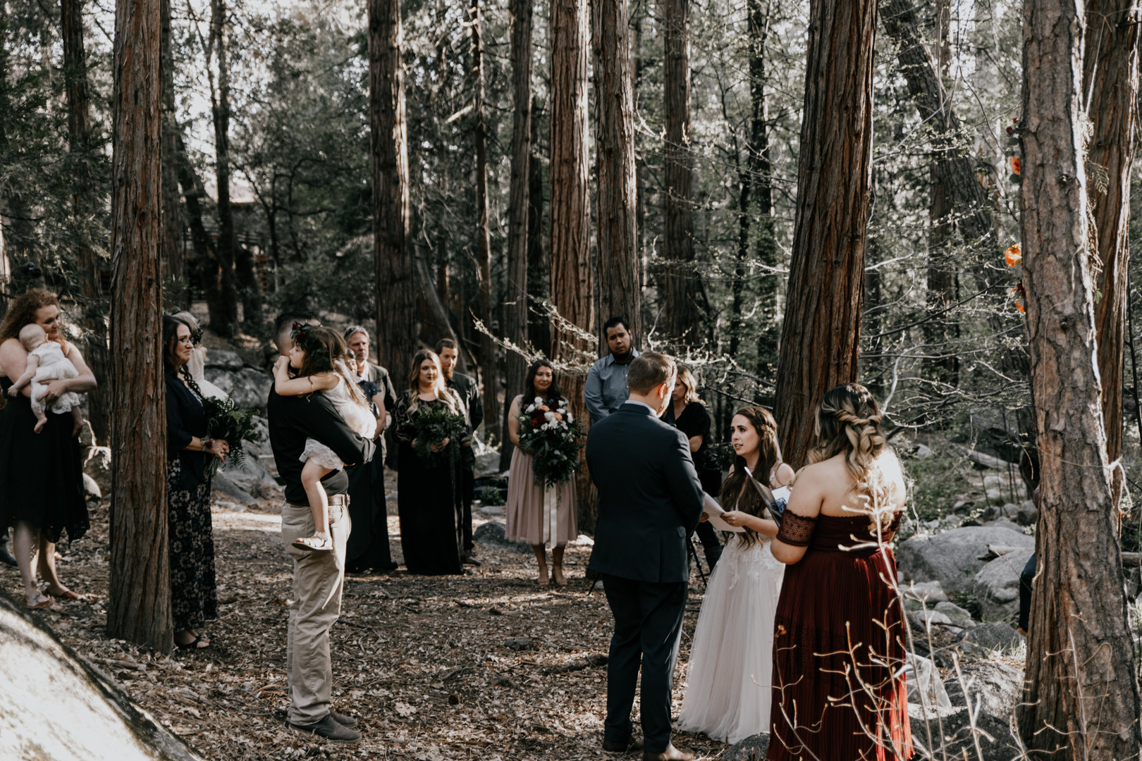 Ceremony | Intimate Rustic Forest Wedding
