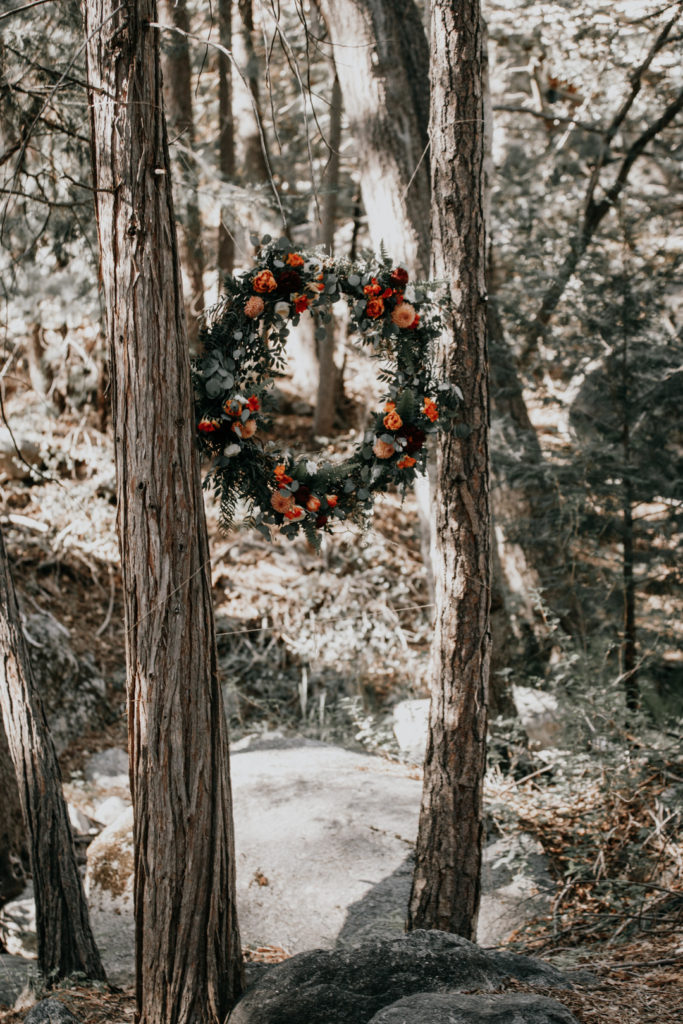 Florals + Wreath | Intimate Rustic Forest Wedding