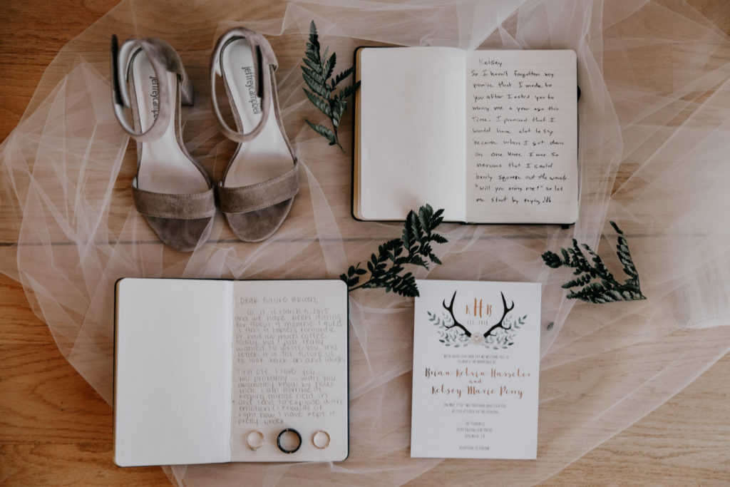 Vow Books + Invitation | Intimate Rustic Forest Wedding
