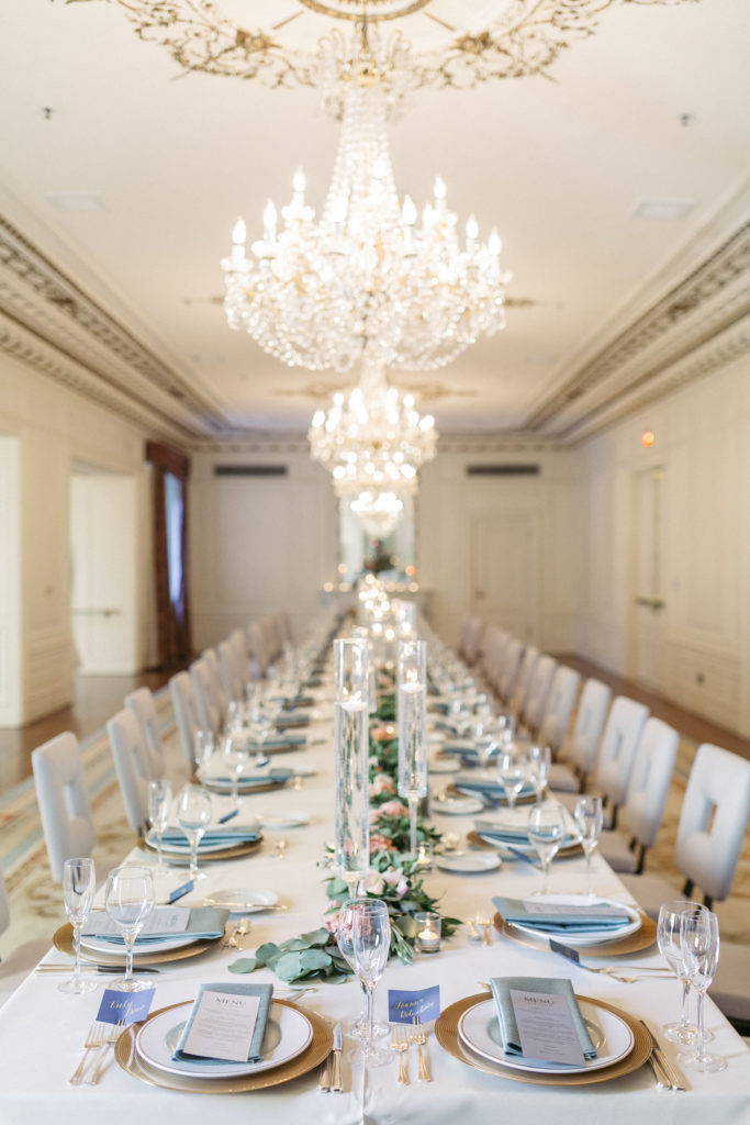 Intimate Vintage San Francisco Wedding Dinner | Palace Hotel