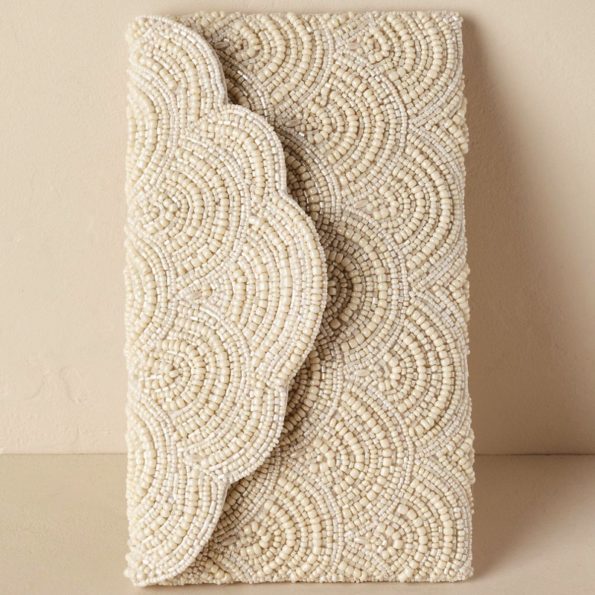 Ivory Beaded Art Deco Clutch | St. Xavier